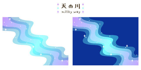 Obraz premium 天の川のグラフィックイラスト