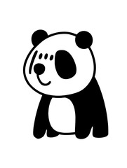Naklejka premium Funky panda character design showcasing charm and playfulness in a minimalist vector style