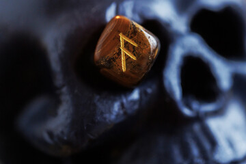 Nordic rune ansuz. Ancient culture for vikings.