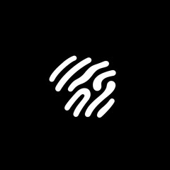 Obraz premium Creative vector design featuring abstract fingerprint patterns in a modern style, perfect for tech and identity-related projects