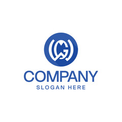 Letter WG Modern Logo Design