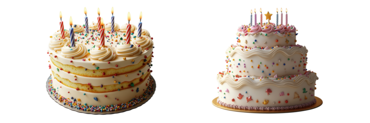 Transparent background birthday cake celebration a festive joy