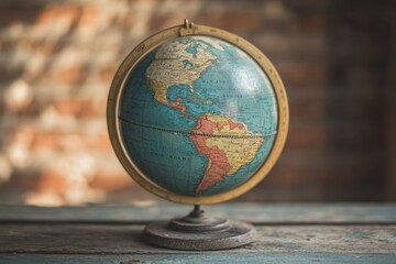 An abstract world focused on North America