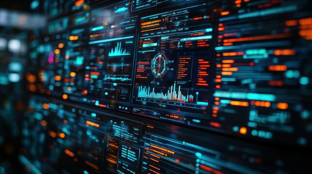 Futuristic digital dashboard