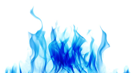 hot blue flame tips on white