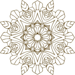 Beautiful flower art and mandala vector design