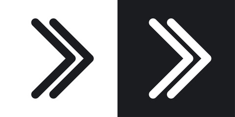 Right arrow icons set in black and white stroke lines