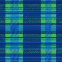 Blue and Green Plaid Textile Pattern for Design and Fashion Use