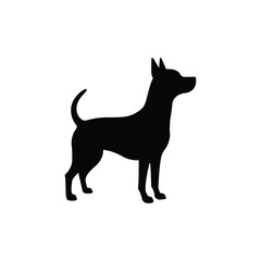 Stylish Black Silhouette of a Dog in Profile View Ideal for Pet Lovers, Animal Rescues, and Creative Designs