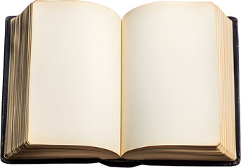 Open blank book pages, blank notebook