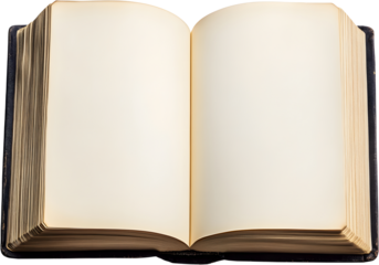 Open blank book pages, blank notebook