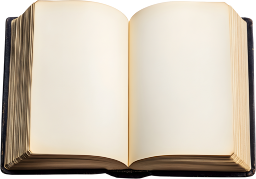 Open blank book pages, blank notebook