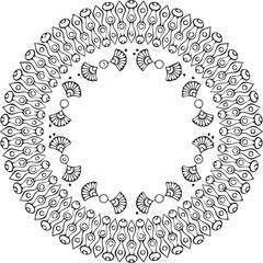 Beautiful flower art and mandala vector design