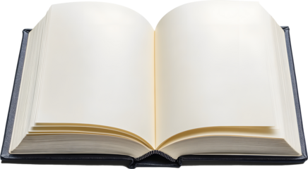 Open blank book pages, blank notebook