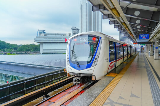 Light Rail Transport LRT track of Rapid KL. Malaysia, Kuala Lumpur. 02 December 2024