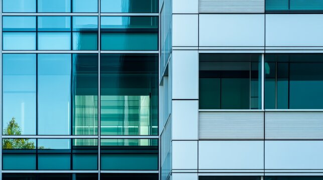 Clean urban office buildings, modern office buildings at the cutting edge