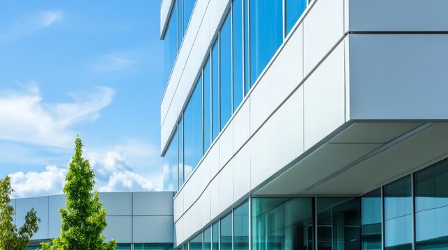Clean urban office buildings, modern office buildings at the cutting edge