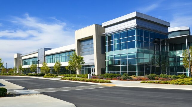 Clean urban office buildings, modern office buildings at the cutting edge