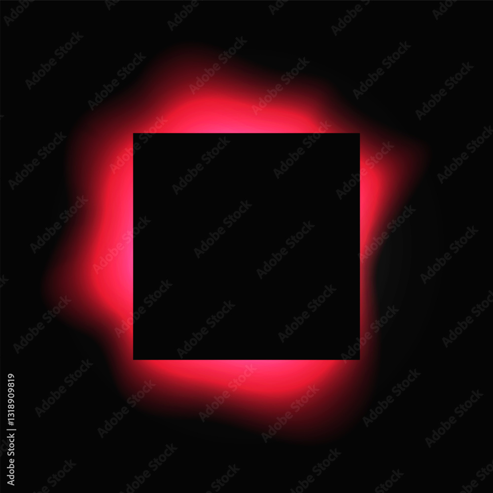 Poster square illuminate light frame with color gradient