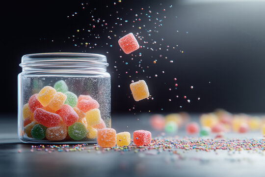 Colorful Candy Jar