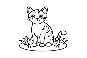 Obraz premium vector illustration of a cat
