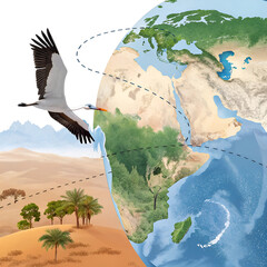 map of the world in the desert