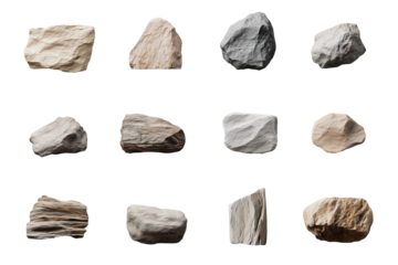 Natürliche Gesteinsformationen und Felsen – PNG mit transparentem Hintergrund

