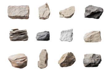 Natürliche Gesteinsformationen und Felsen – PNG mit transparentem Hintergrund

