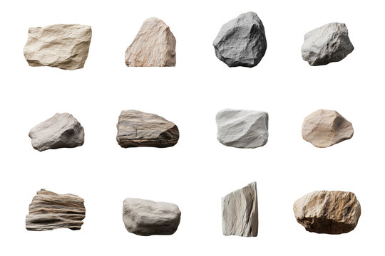 Nat&uuml;rliche Gesteinsformationen und Felsen &ndash; PNG mit transparentem Hintergrund

