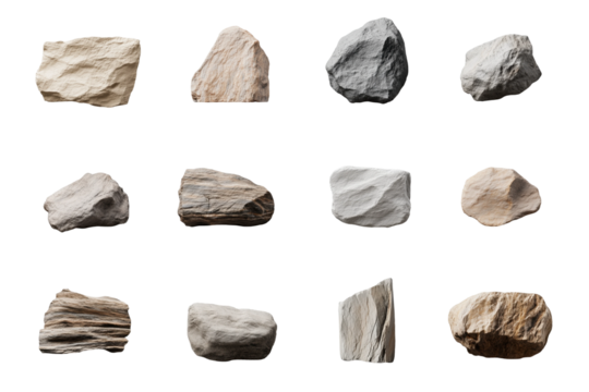 Natürliche Gesteinsformationen und Felsen – PNG mit transparentem Hintergrund

