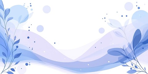 abstract blue background with flowers