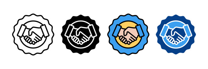 Trusted Brand  Icon Set Multiple Style Collection