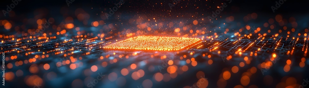 Poster glowing cybersecurity badge scanned at digital checkpoint secure access protocol concept