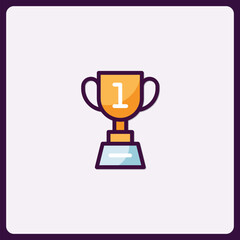 Illustrative Achievement Trophy Icon Representing Victory and Success