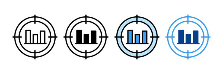 Accurate Data  Icon Set Multiple Style Collection