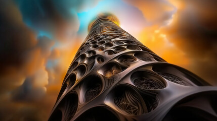 the tower and the clouds