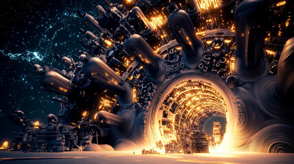 dark lights in the city