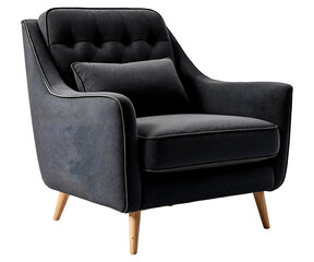 Naklejka premium Vintage armchair with intricate design elements, isolated on transparent background, png