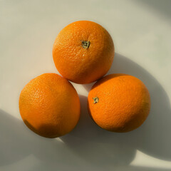 Juicy orange in the sun