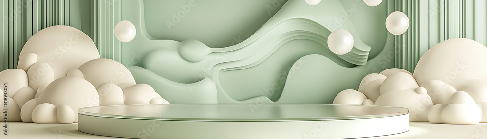 Aufkleber artistic abstract display studio 3d graphics modern environment elevated view contemporary design fo