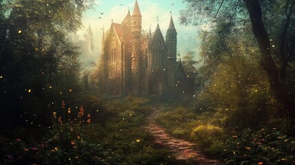 Fairy tale inspired fantasy background