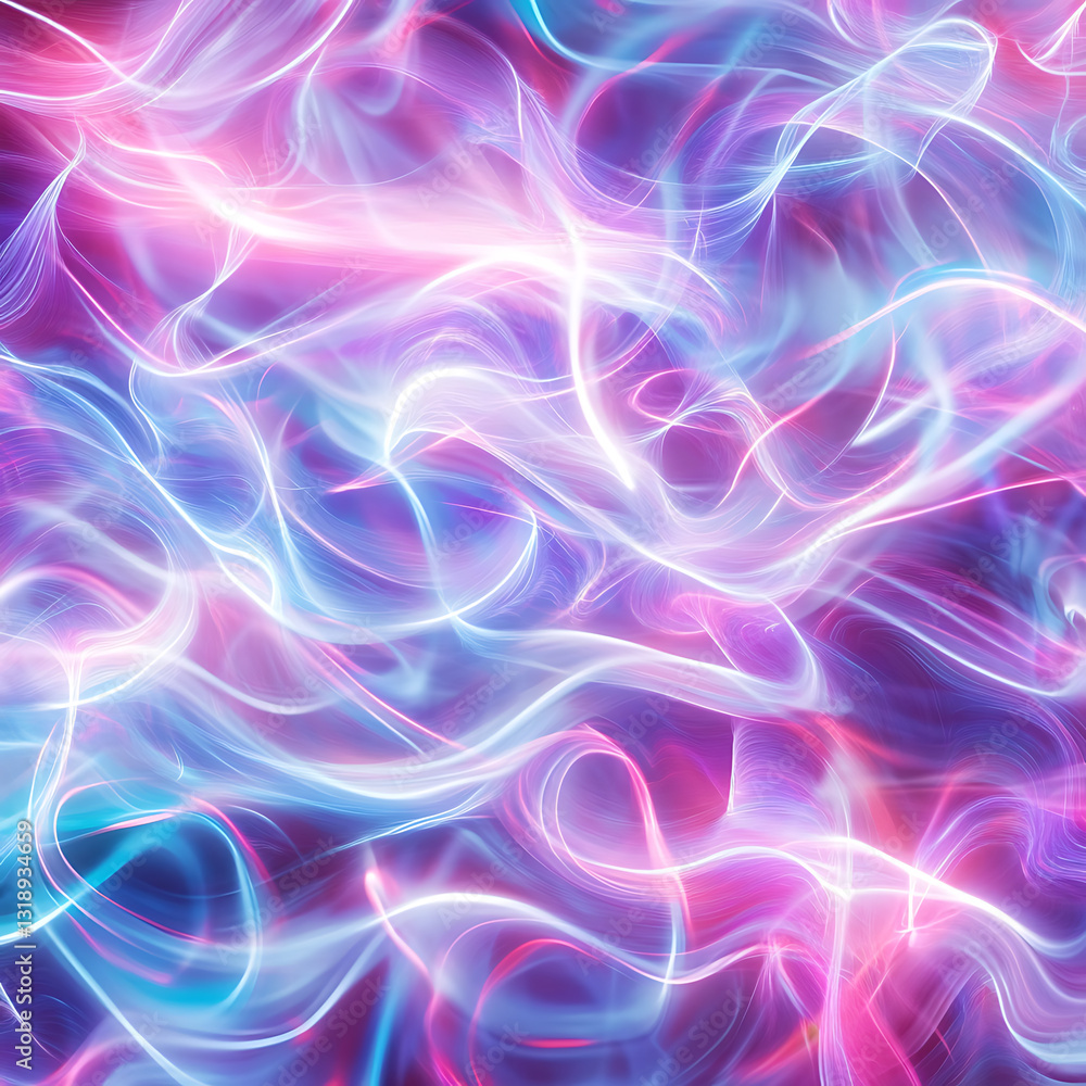 Poster dynamic colorful light trails abstract background digital art vibrant environment close-up view moti