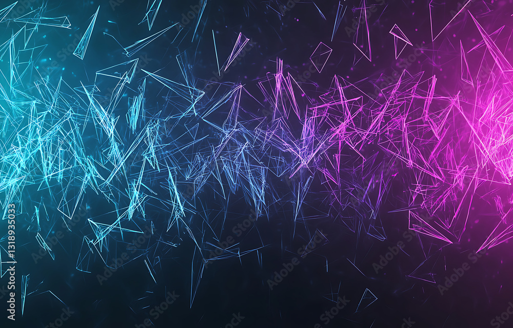 Poster dynamic digital art creation abstract space visual content futuristic environment eye-level view ene