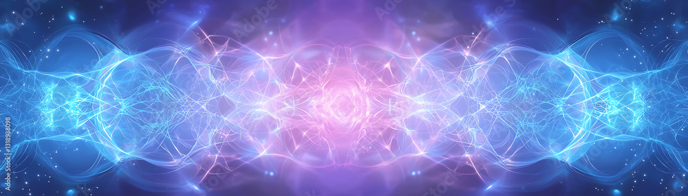 Poster dynamic energy patterns abstract space digital art futuristic environment vibrant viewpoint