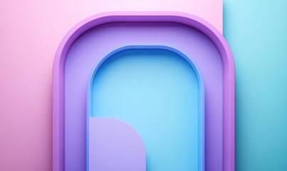Abstract pastel archway background.