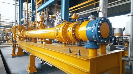 Pipeline connections in an oil refinery