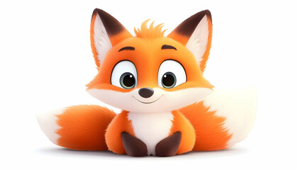 Obraz premium Cute cartoon fox