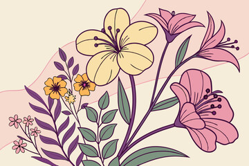 flower Vector Art Cartoon