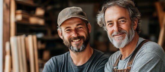 Obraz premium Happy Craftsmen Workshop Portrait