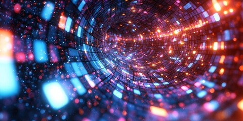 abstract background with blue circles